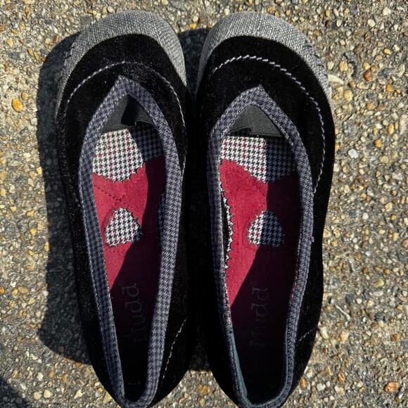 Mudd Y2k velvet and grey ballet flats size 7.5 - Picture 1 of 6